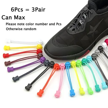 

3Pair 6Pcs Camping Hiking Locking Shoes Laces 23 Colors Man Women Shoes Sneaker Lazy Elastic Shoelaces Sport Athletic Sneakers
