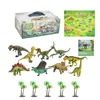 Dinosaurs World 3D Dino Educational Realistic Dinosaur Play Set Activity Play Mat Including T-Rex Triceratops Collection Toy Kid 6