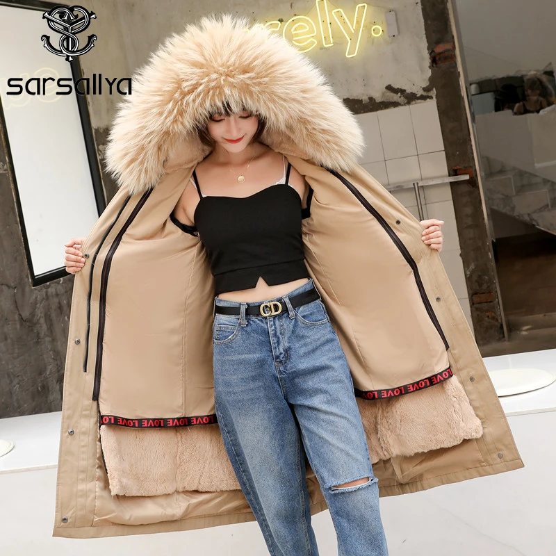 Парка с натуральным мехом женские зимние парки пальто женская теплая парка
