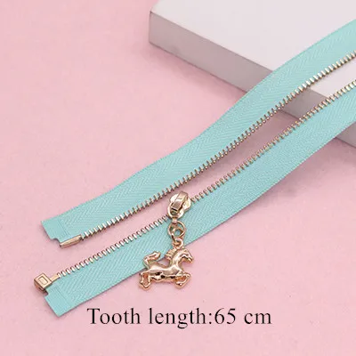 3# 50cm-75cm Metal Copper Zipper Head Open-end Zip Closure for Sewing Clothes Bag Skirt Zipper Repair Kit DIY Accessories 2pcs - Цвет: 23
