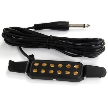 

KQ-3high quality 12-hole Acoustic Guitar Sound Hole Pickup Magnetic Transducer With Audio Cable Guitar Accessory magnetic pickup
