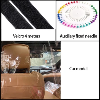 

Car Protection Partition Screen Taxi Driver Guest Cab PVC Isolation Film Transparent Anti-droplet Protective Film For BWM WV