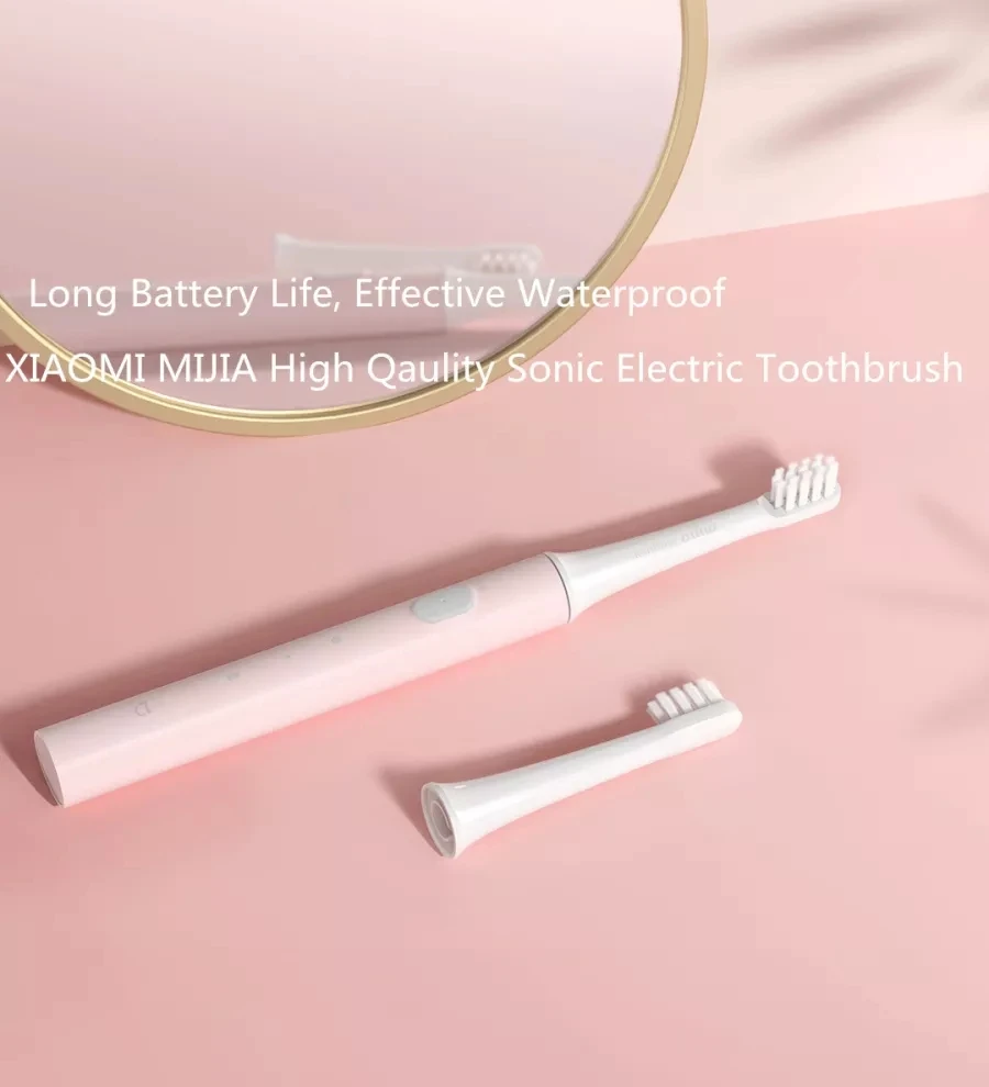 MI Mijia Sonic Electric Toothbrush T100 Rechargeable Smart Ultrasonic Tooth Brush 2 Modes IPX7 Waterproof Smart Sonic Toothbrush