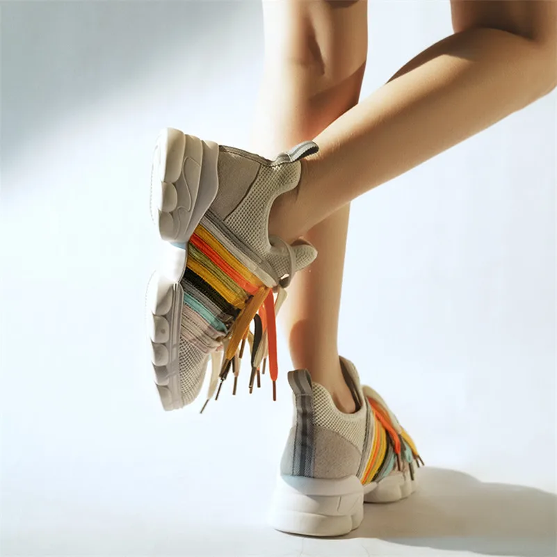 FEDONAS/пикантные женские кроссовки на плоской подошве в стиле панк; удобная повседневная обувь; женская спортивная обувь; сезон осень-зима;