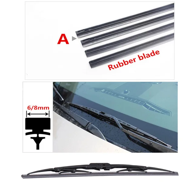Wiper Blades Rubber Strip - High Quality Refill 8mm - View #2