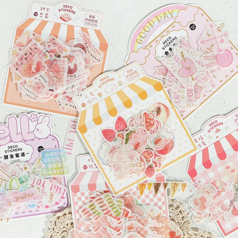 

Mohamm Life is Sweet Series Kawaii Cute Sticker Custom Stickers Diary Stationery 40PCS