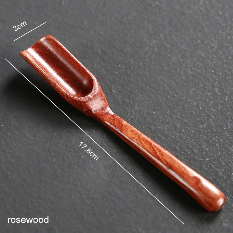 rosewood Ретро стиль чайная ложка портативный натуральный 1 шт. китайское кунг-фу деликатная ложка чайные аксессуары деревянный бамбук - Цвет: rosewood
