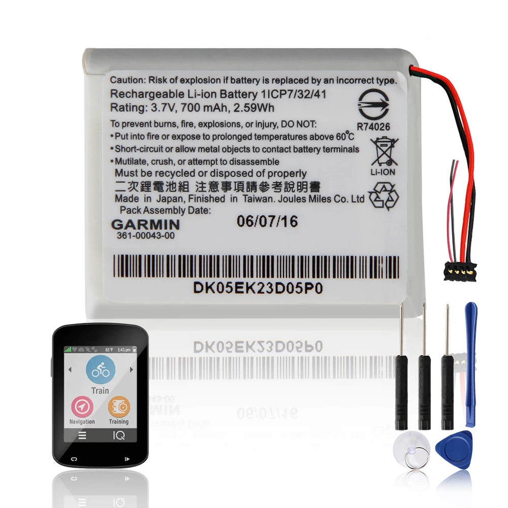 

Original Replacement Battery For Garmin Edge 820 Edge 520 Edge 500 200 205 Edge820 GPS Cycling Computer Battery 700mAh