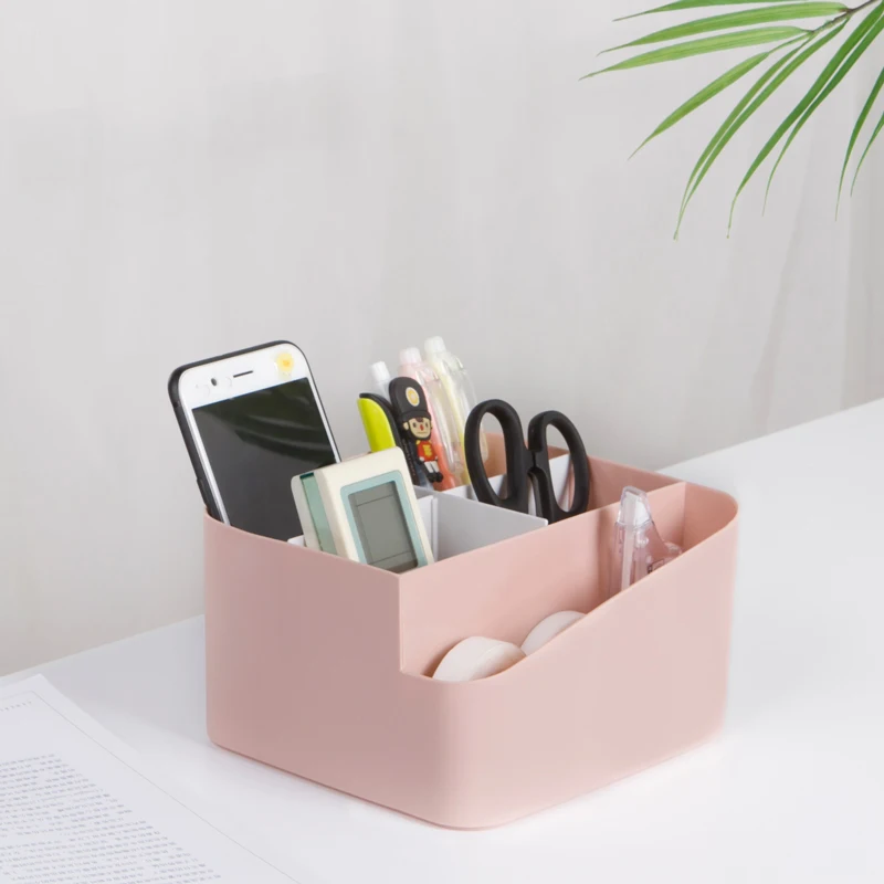 

045 Household beveled table top dividing box dressing table makeup gadget shelf Desktop Receiving Box Cosmetic box