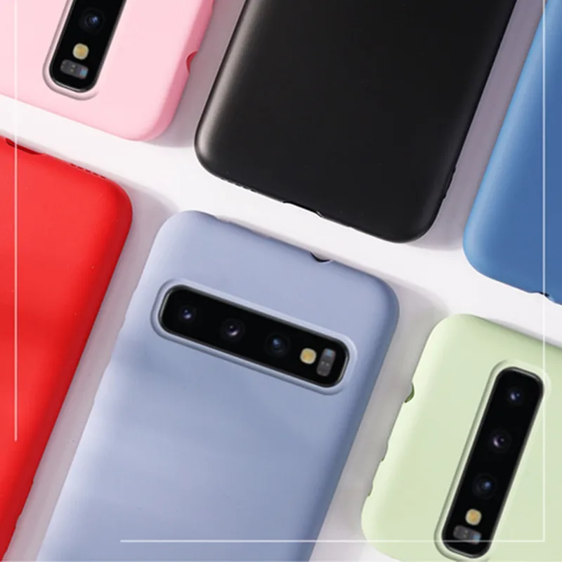 Мягкий жидкий силиконовый чехол для телефона SamSung Galaxy S10 S105G S10Plus S10E