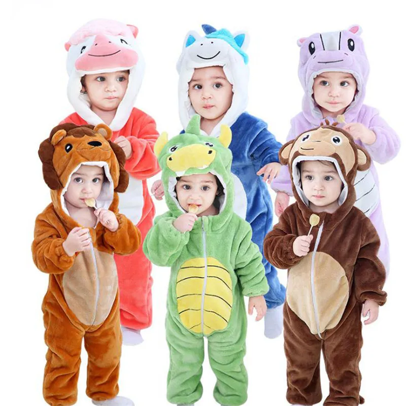 Animal Winter Infant Clothes Hooded Warm Jumpsuit Cotton Warm Winter Baby Romper Newborn Baby Clothes for Boys and Girls