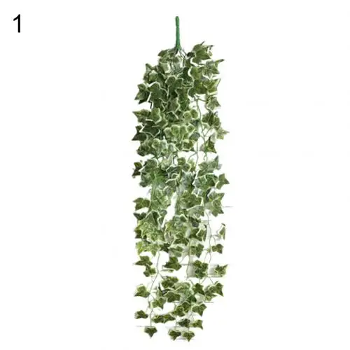White Edge Ivy Мода 1 шт. искусственный зеленый лист плюща лоза растения вечерние свадебные дома Настенный декор яркий цвет выглядит реалистично живые листья - Цвет: White Edge Ivy
