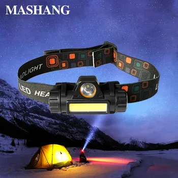 

COB Headlamp LED Flashlight 12000LM Powerful Portable light USB Rechargeable Camping lamp outdoor lighting adjustable headlights
