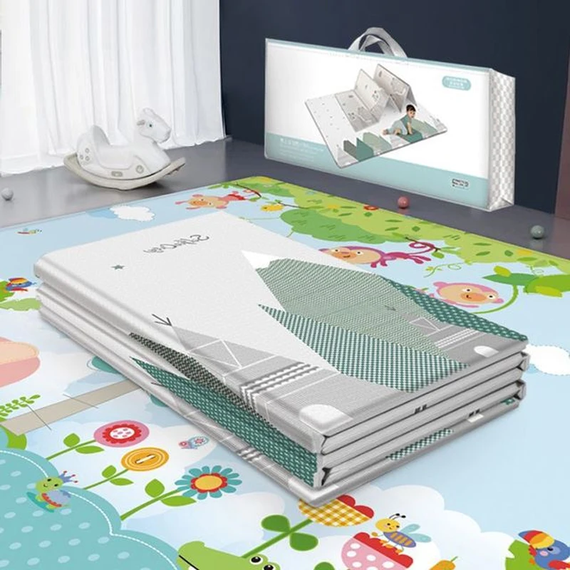 Children's Crawling Mat Double-sided Waterproof Room Decor Soft Foam Nursery Rug Carpet Large Foldable Baby Play Puzzle | Игрушки и