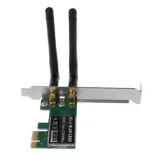 PCI-E 300 Мбит/с беспроводная сетевая карта PCI Express WiFi WLAN карта адаптер с антеннами для ПК Компьютерные аксессуары Adaptador de ta