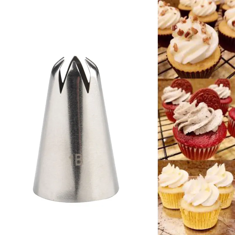 

1B Nozzle for Cream Stainless Steel Piping Nozzles Cake Decorating Tool