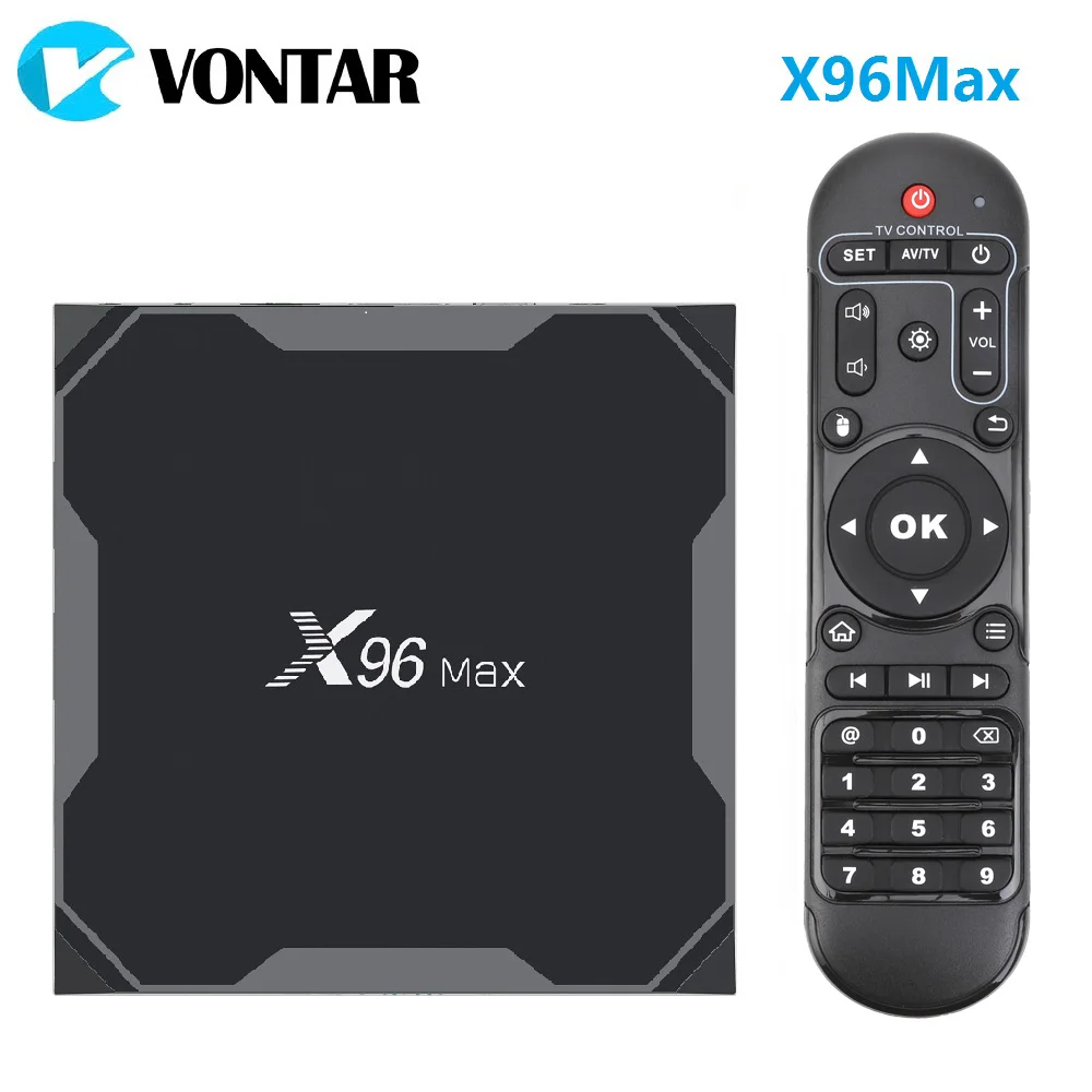 Kaufen X96Max Android 9.0 Smart TV Box Amlogic 4GB 64GB 2,4G 5GHz Dual Wifi BT4.1 1000M H.265 4K 60fps Set Top Box X96 Max media player