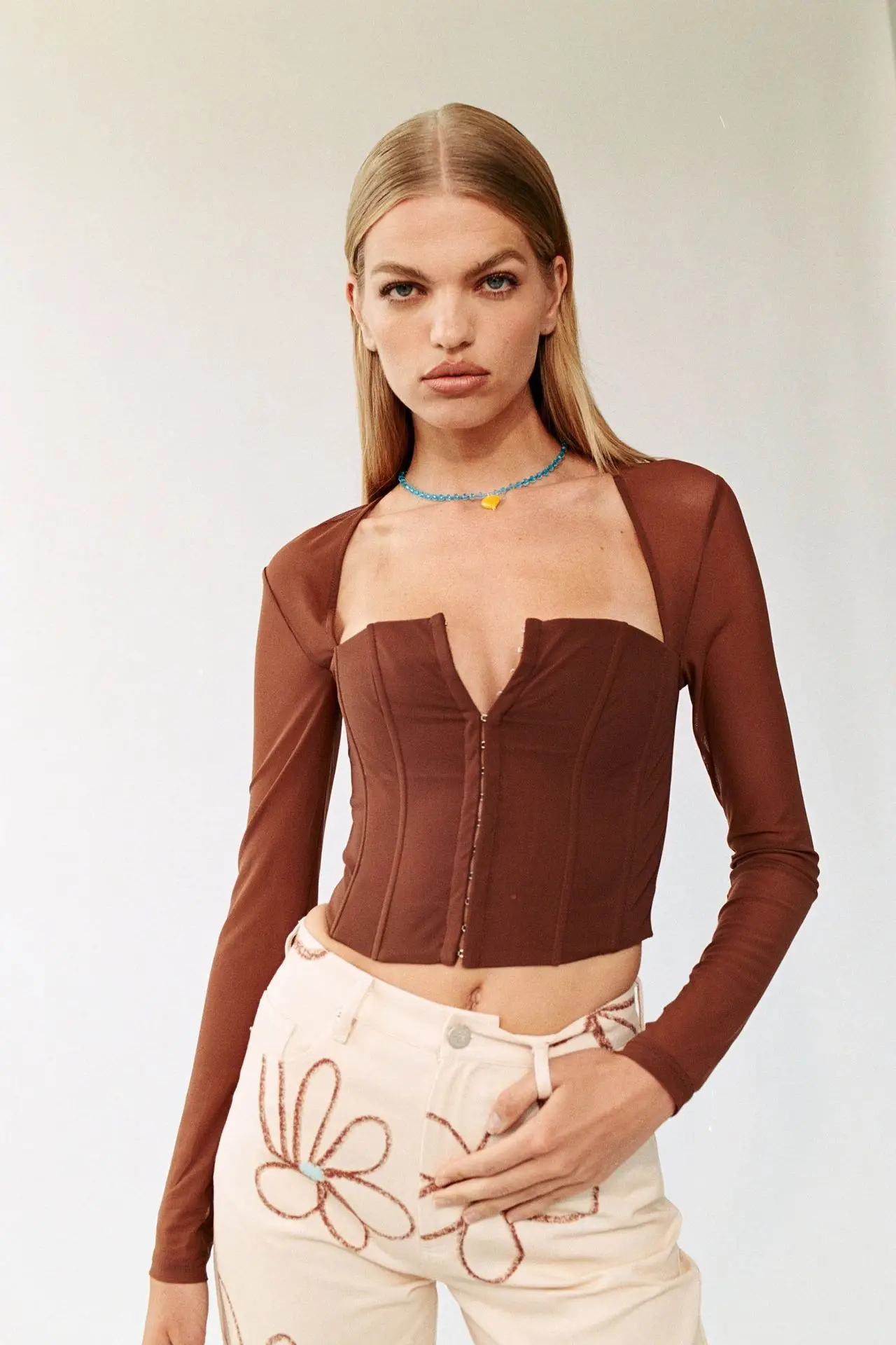 Women Fashion Mesh Corset Top Single 