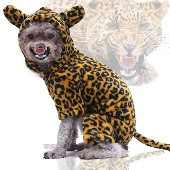 

Pet Dog Clothes Animal Clothings Dogs Super Small Clothing Cute Funny Cheetah Print Autumn Winter Fleece Leopard Warm Ropa Perro