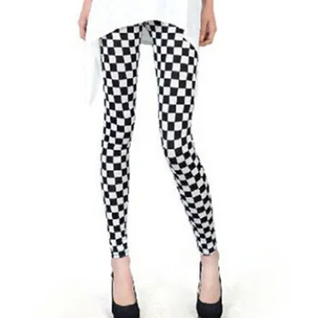 

New Fashion Legging Digital Slim Sexy Black White Stripes Leggins Floral Printed Women Leggings Casual Sportwear Legging 820049