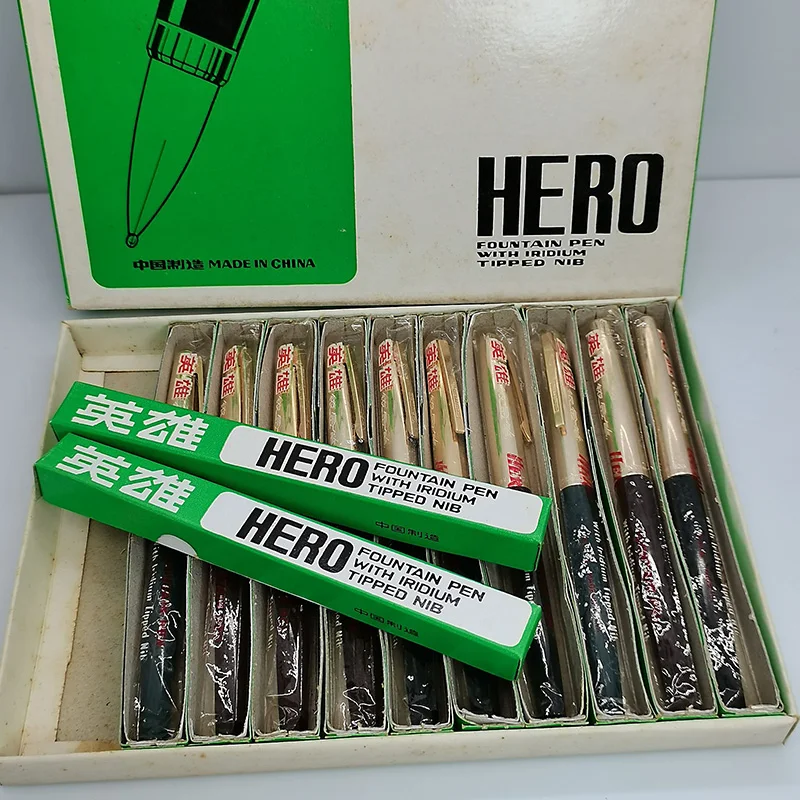 new old stock rare Vintage Fountain Pens HERO 221 Inventory in 1980s Replace the new refill, write smoothly, the qualit sk 043fe can replace sk 043ae new in box in stock