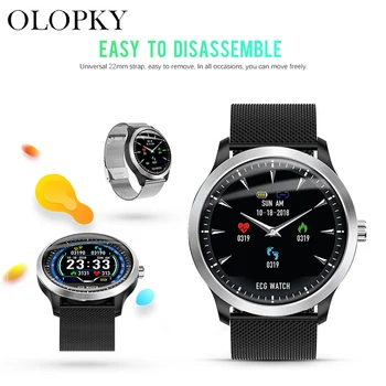 

Smart Watch With Electrocardiograph ECG Display Holter Heart Rate Monitor Blood Pressure Sleep Tracker Push Message Smartwatch