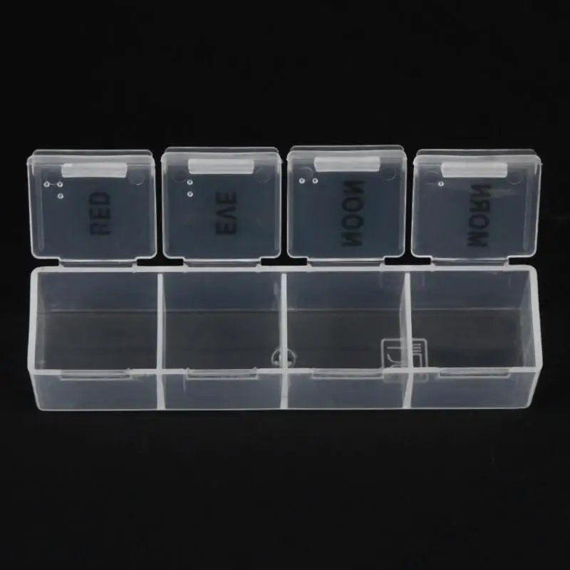 28 Grids Pills Storage Box Tablet Case Stationery Holder Organizer(Clear