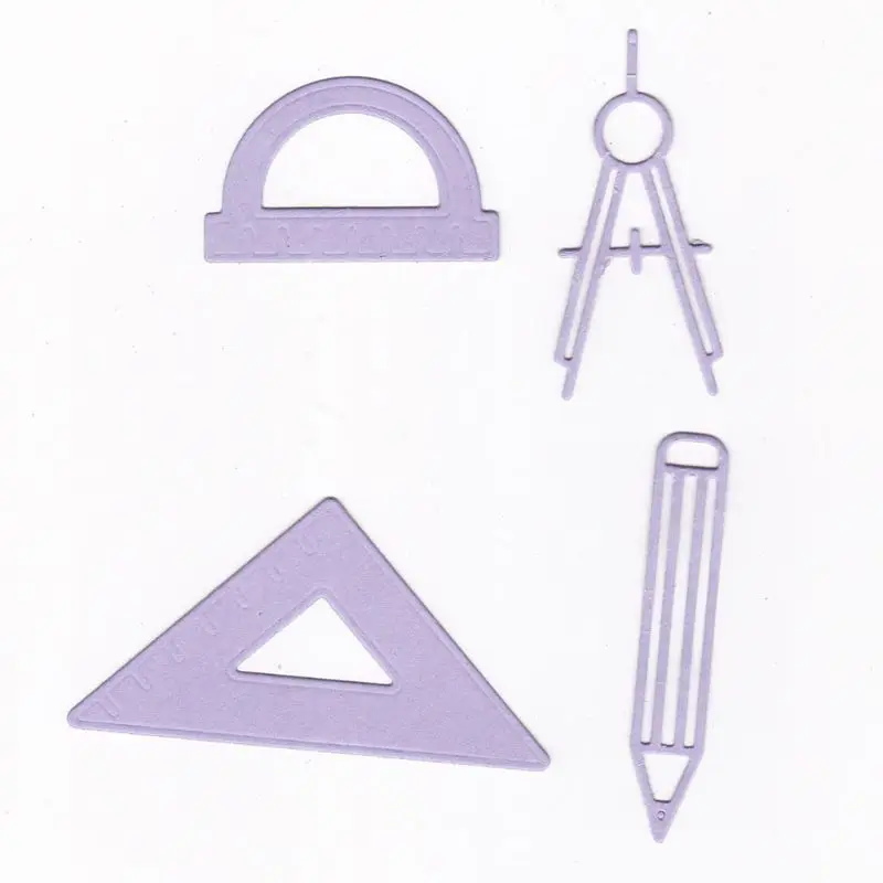 

Triangle Ruler Metal Cutting Dies Stencil DIY Scrapbooking Album Stamp Paper Card Embossing Crafts Decor