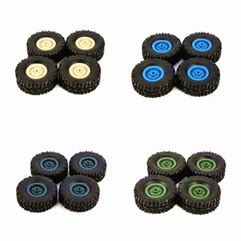 

4Pcs Rubber Wheel Rim Tire Tyre for RC 1/16 Climbing Crawler Car WPL B-1/B-24/C-14/C-24/B-16 Truck Model Spare Parts Accessories