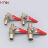 red handle small Valve 6mm-12mm Hose Barb Inline Brass Water Oil Air Gas Fuel Line Shutoff Ball Valve Pipe Fittings ► Photo 2/5