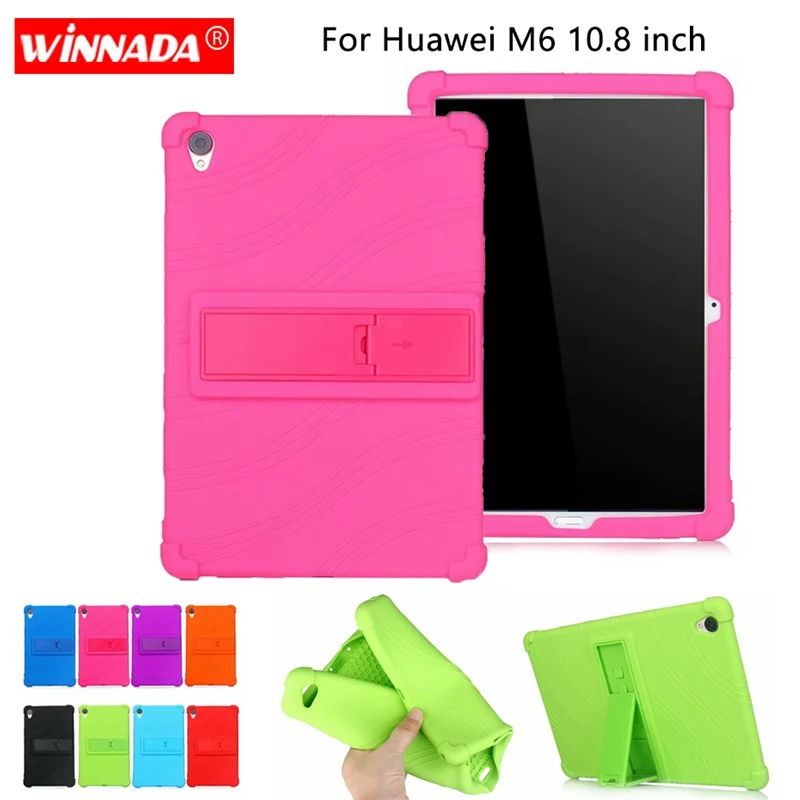 

Silicone case for Huawei MediaPad M6 10.8 soft ripple rubber stand tablet cover coque para for Huawei MediaPad M6 10.8" inch