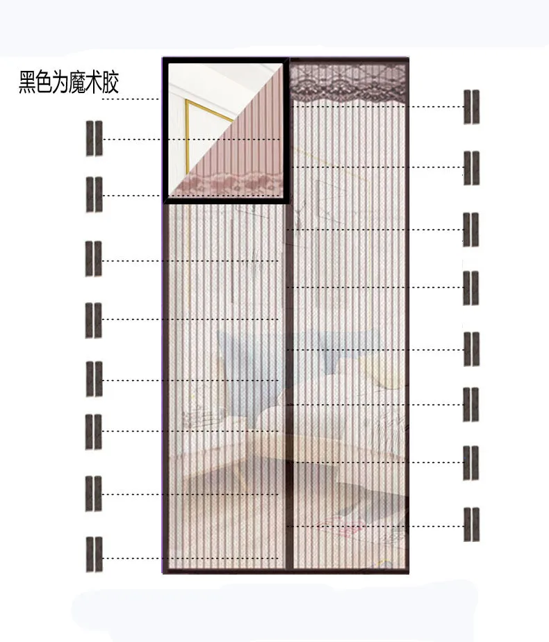 Hot Summer Anti Mosquito Insect Fly Bug Curtains Magnetic Net Mesh Automatic Closing Door Screen Kitchen Net Veil Protector