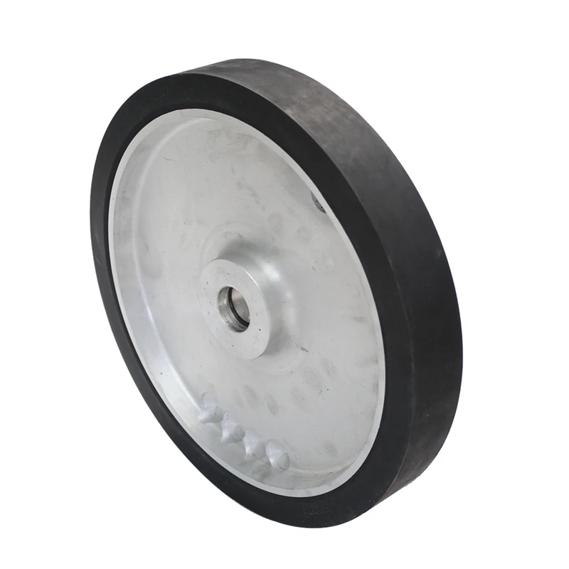 350*50 мм Резиновый контакт колеса ремень шлифовальный станок колеса Динамически сбалансированный - Цвет: Flat