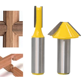 

New 2 Pc 1/2 inch Shed Window Grill Muntin/Mullion Cutter Router Bit Set Woodworking Cutter Tenon Cutter For Woodworking Tools
