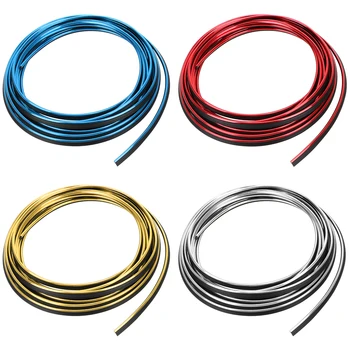 

LEEPEE Styling Mouldings Car Seal Accessories Interior Plated Moulding Trim Line Protection Strip 5M DIY Car Door Decor Strip