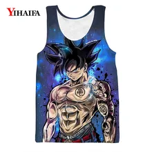 Мужская майка без рукавов с 3D принтом «Драконий жемчуг Z» для занятий спортом; майка для бодибилдинга