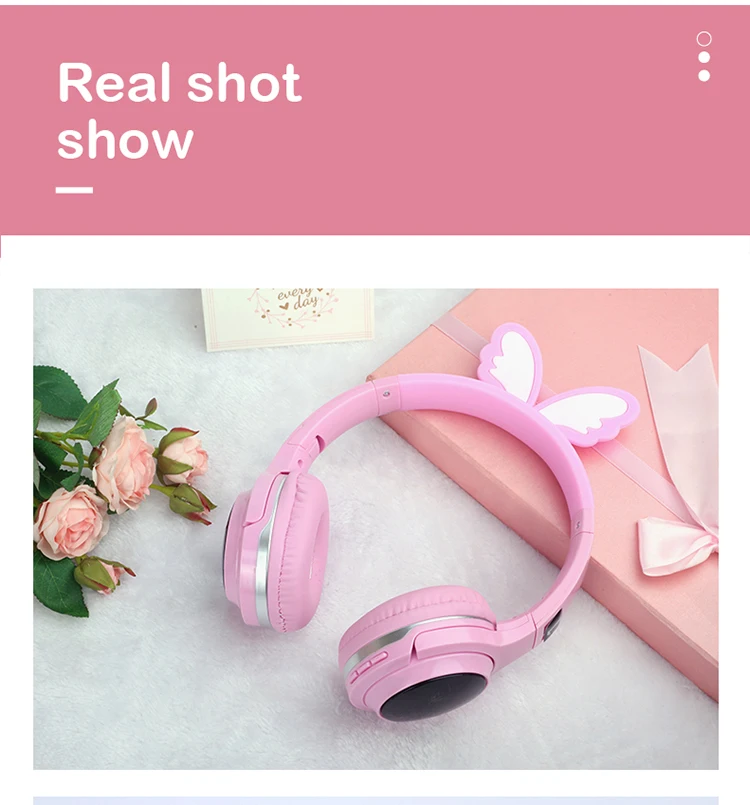 Kids Headphone Wireless 93dB Child Safe Volume Headset 3 5mm Audio Jack Foldable Adjustable Headphones With Microphone