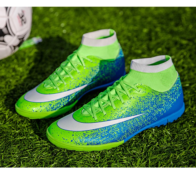 Мужские футбольные бутсы тренировочные длинные шипы Детские фантомные кроссовки спортивные Neymar профессиональные Ace великолепные футбольные туфли