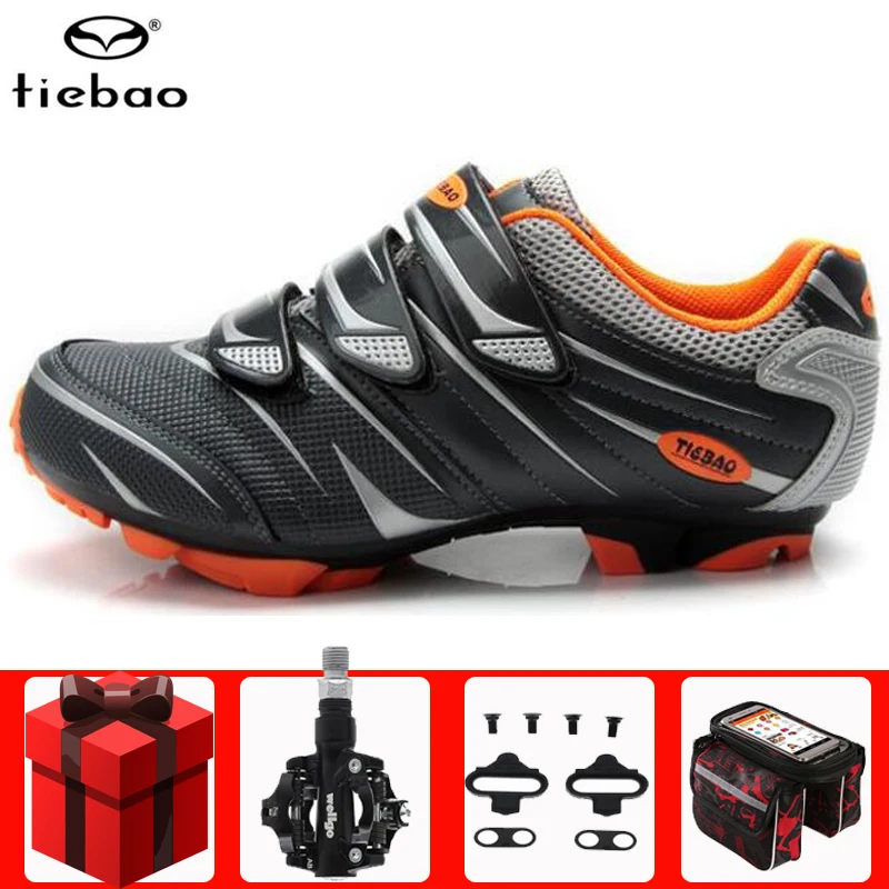 B816A add all Tiebao велосипедная обувь, обувь для горного велосипеда MTB, обувь для гоночного велосипеда, SPD набор педалей, кроссовки мужские, самозакрывающиеся, спортивная обувь для езды на велосипеде - Цвет: B816A add all