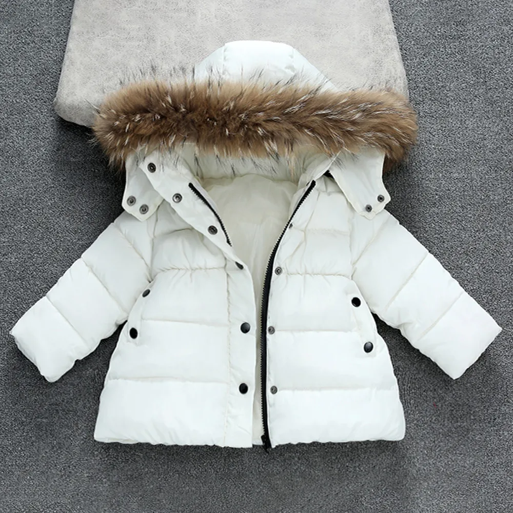 Куртка для девочек и мальчиков; хлопковая парка с капюшоном и мехом; пальто; ветровка; коллекция года; зимняя теплая детская верхняя одежда; одежда для малышей; 19Ag