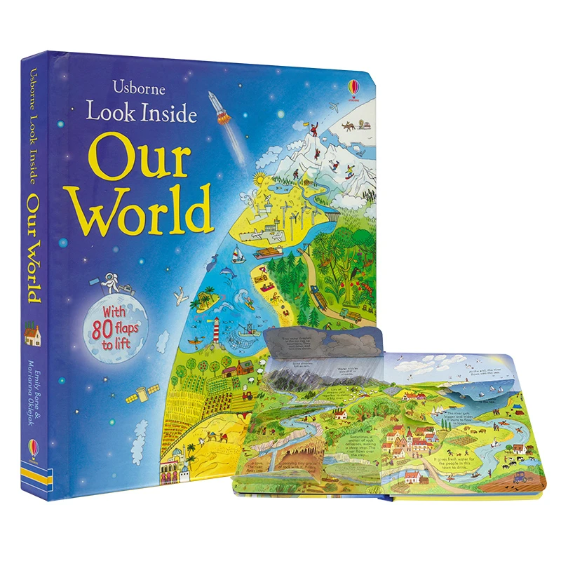 

English Children Usborne Look Inside Our World Educational Picture Cardboard Books for Children English Language Reading Books