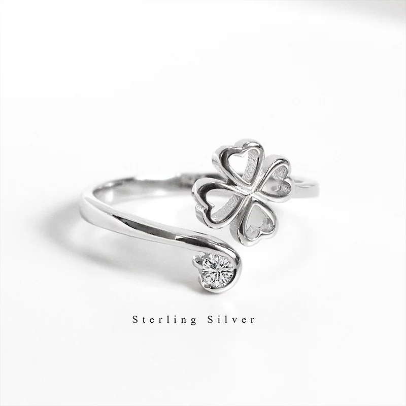 

ZOBEI Minimalist Irregular 925 Sterling Silver Opening Rings for Women Party Jewelry Large Adjustable Antique Rings Anillos