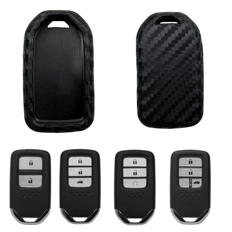 Силиконовый резиновый чехол для ключа с кнопкой 2/3/4/5 Honda CRV HRV Accord Civic XRV Fit Odyssey Vezel