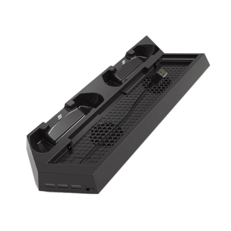 

Suitable for PS4 / PS4SLIM / PS4PRO Ultra-Thin Vertical Stand 3 In1 Universal Fan Cooling Base