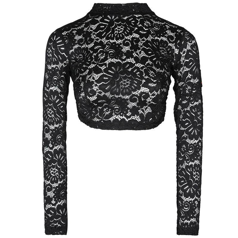 Lace Топ для латинских танцев, для взрослых, леопардовая расцветка, сексуальные короткие рубашки с лямкой на шее, танго, Румба, ча-Самба, сальса, Одежда для танцев, тренировочная одежда, DN4509 - Цвет: Lace