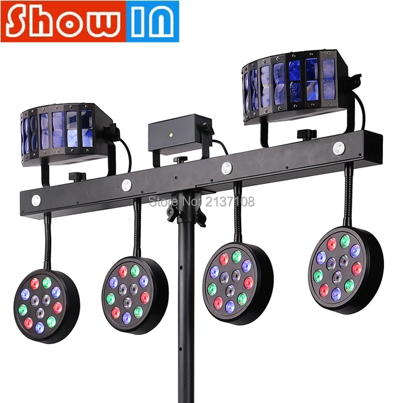 Лазерный стробоскопический прожектор DMX Luce DJ Disco Family вечерние Pro со звуком 12*1