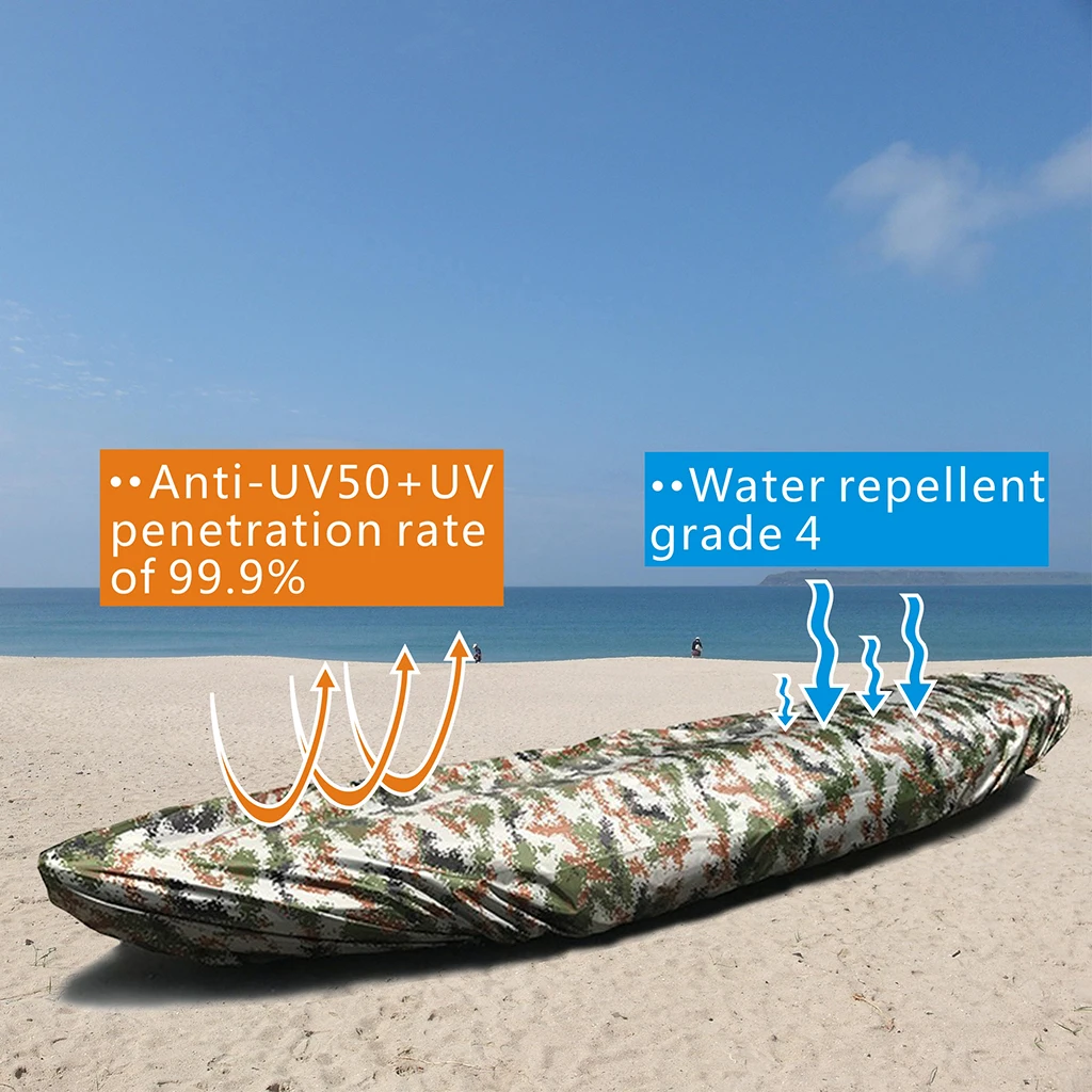 

Universal Camouflage Kayak Canoe Boat Waterproof UV Resistant Dust Storage Cover Shield