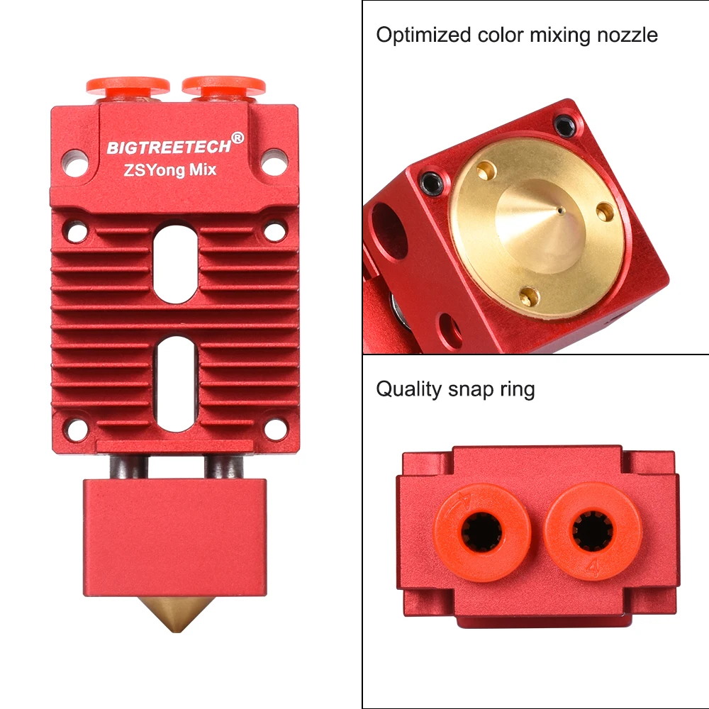 BIGTREETECH 2 в 1 из Hotend смешанные цвета 12 В/24 В 1,75 мм нити Боуден Экструдер 3d части принтера VS V6 Hotend для Titan MK8