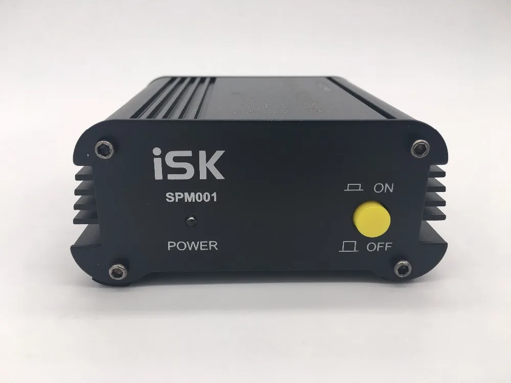 Высокое качество ISK SPM001 48V фантомное питание+ адаптер питания для конденсаторного микрофона