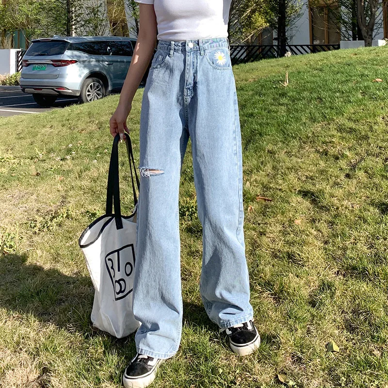 

Jeans woman Loose Straight Jeans High Waist Jeans jeans for women Streetwear Wide Leg Pants 2020